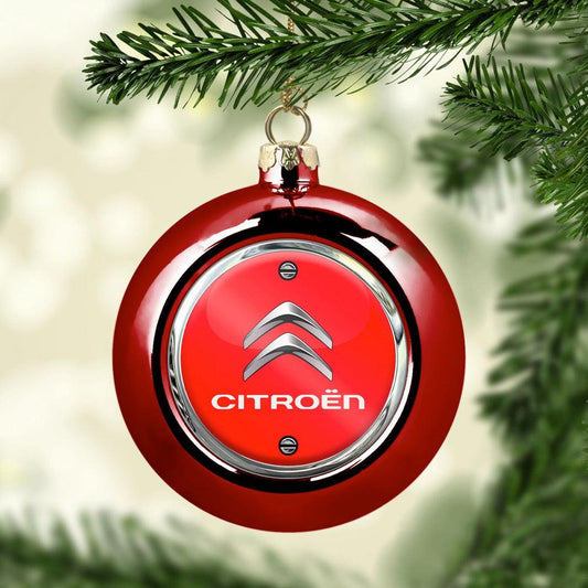 Citroen Julekugle-Julekugle-Citroen-Rød-Garage Culture Shop- garage - man cave - merchandise