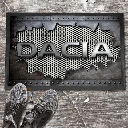 Dacia Metal Ripped Dørmåtte-Dørmåtte-Dacia-Garage Culture Shop- garage - man cave - merchandise