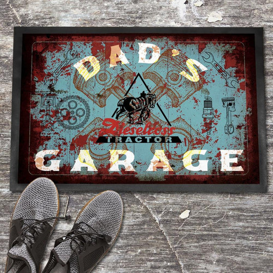 Dieselross Dads Garage Vintage Dørmåtte-Dørmåtte-Dieselross-Garage Culture Shop- garage - man cave - merchandise