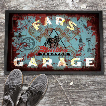 Dieselross Fars Garage Vintage Dørmåtte-Dørmåtte-Dieselross-Garage Culture Shop- garage - man cave - merchandise