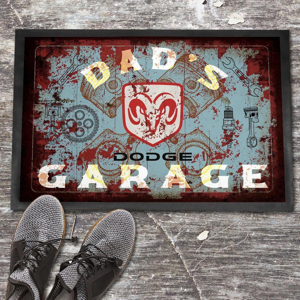 Dodge Dads Garage Vintage Dørmåtte-Dørmåtte-Dodge-Garage Culture Shop- garage - man cave - merchandise