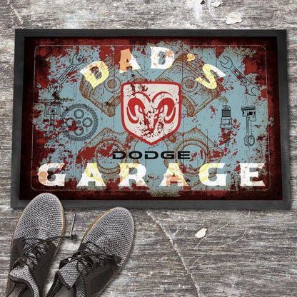 Dodge Dads Garage Vintage Dørmåtte-Dørmåtte-Dodge-Garage Culture Shop- garage - man cave - merchandise