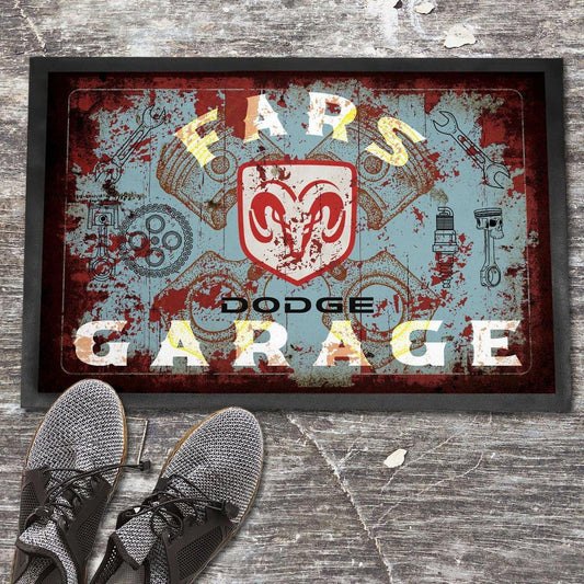 Dodge Fars Garage Vintage Dørmåtte-Dørmåtte-Dodge-Garage Culture Shop- garage - man cave - merchandise