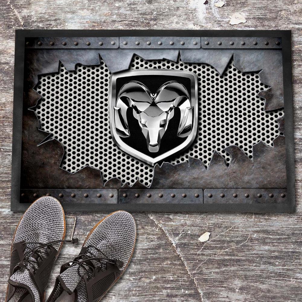 Dodge Metal Ripped Dørmåtte-Dørmåtte-Dodge-Garage Culture Shop- garage - man cave - merchandise