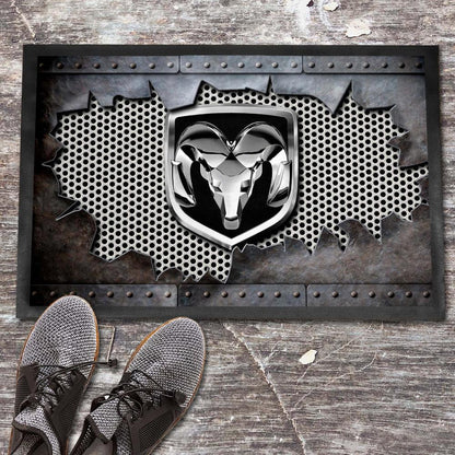 Dodge Metal Ripped Dørmåtte-Dørmåtte-Dodge-Garage Culture Shop- garage - man cave - merchandise