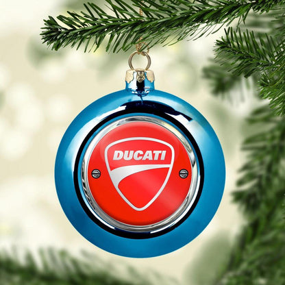 Ducati Julekugle-Julekugle-Ducati-Blå-Garage Culture Shop- garage - man cave - merchandise