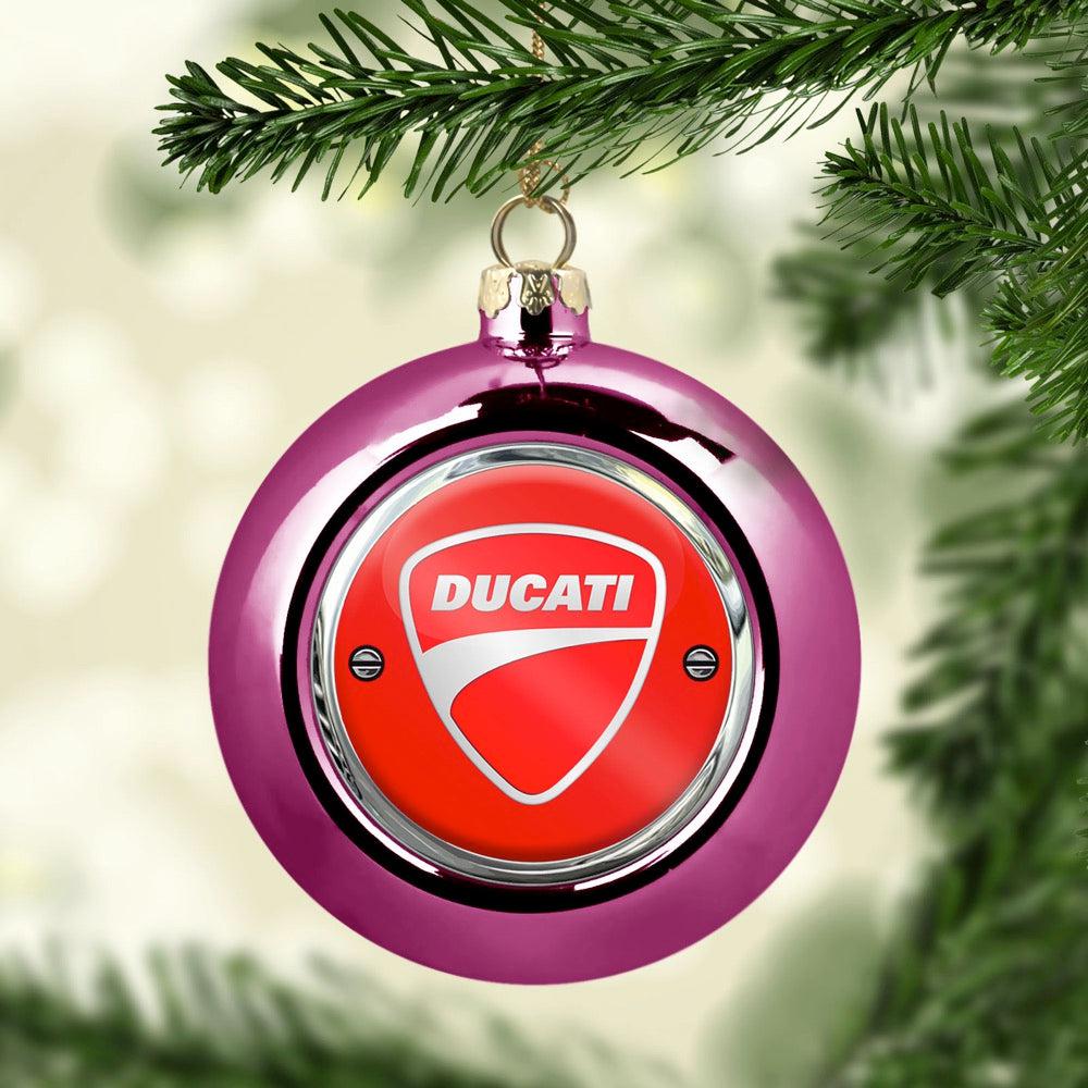 Ducati Julekugle-Julekugle-Ducati-Lyserød Pink-Garage Culture Shop- garage - man cave - merchandise