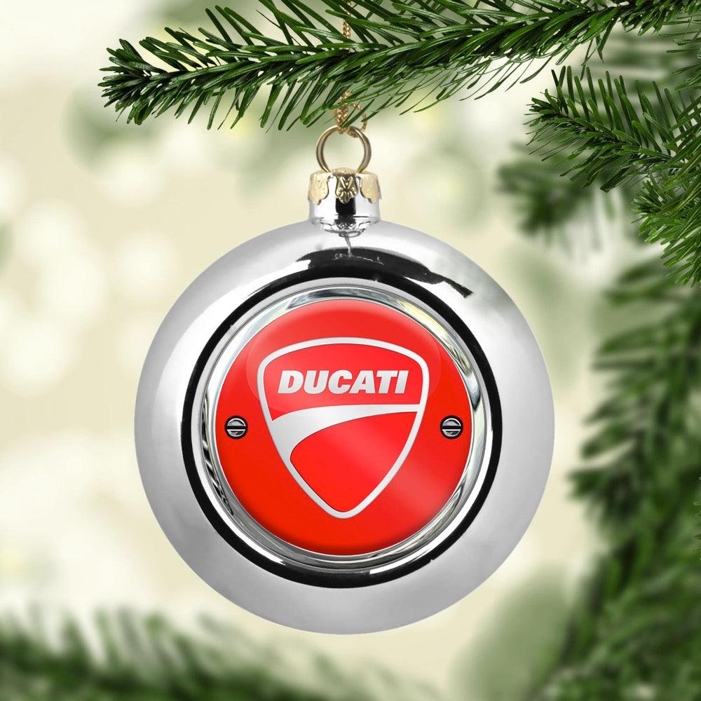 Ducati Julekugle-Julekugle-Ducati-Sølv-Garage Culture Shop- garage - man cave - merchandise