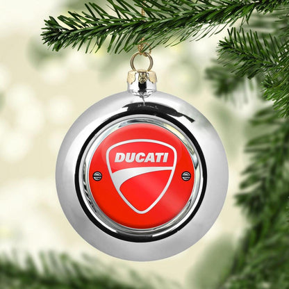 Ducati Julekugle-Julekugle-Ducati-Sølv-Garage Culture Shop- garage - man cave - merchandise