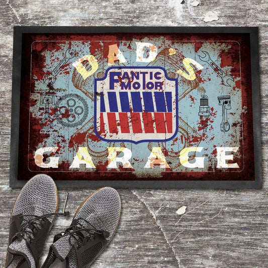 Fantic Dads Garage Vintage Dørmåtte-Dørmåtte-Fantic-Garage Culture Shop- garage - man cave - merchandise