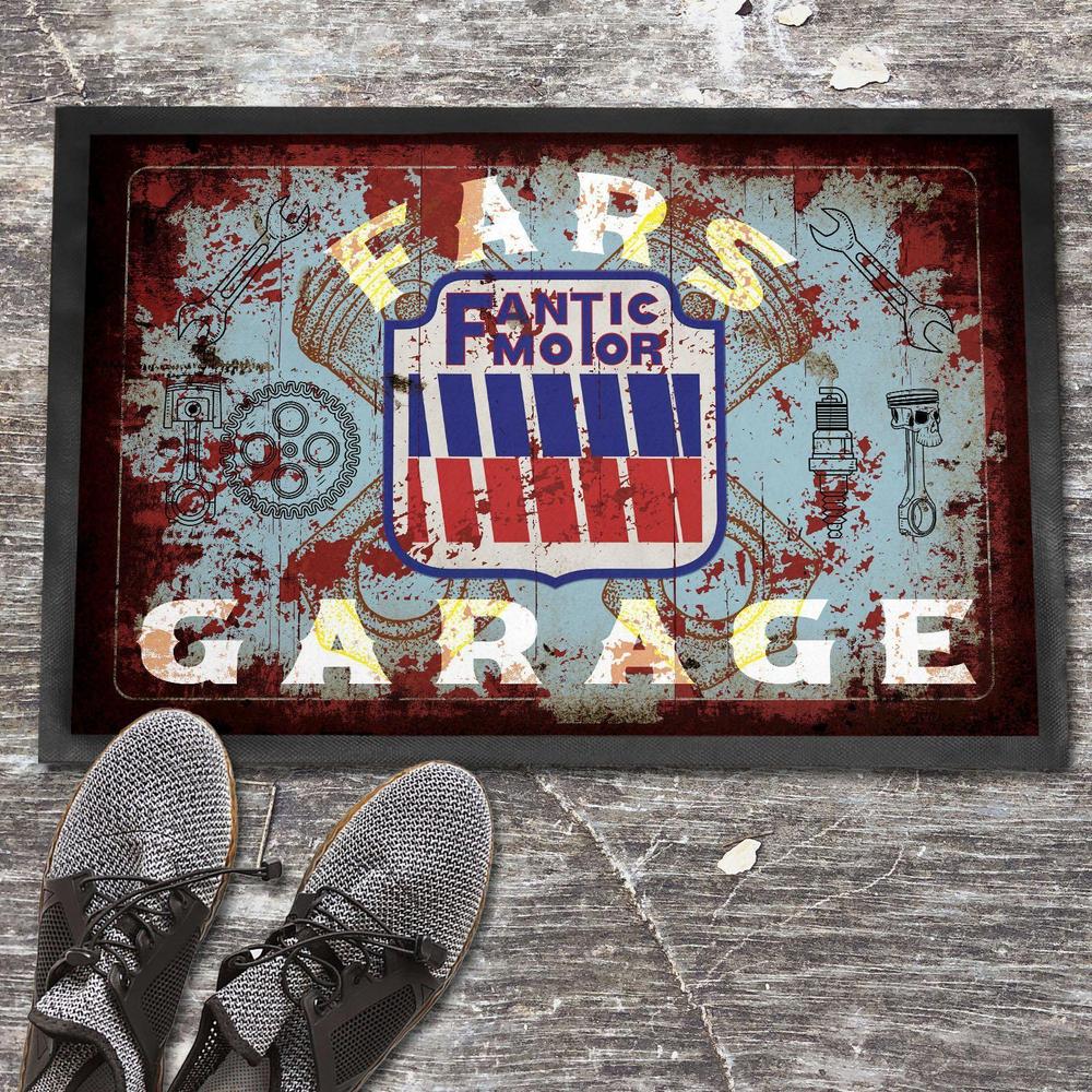 Fantic Fars Garage Vintage Dørmåtte-Dørmåtte-Fantic-Garage Culture Shop- garage - man cave - merchandise