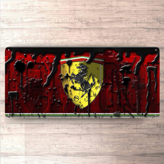 Ferrari Vintage 30x60cm Skilt-Skilte-Ferrari-Garage Culture Shop- garage - man cave - merchandise