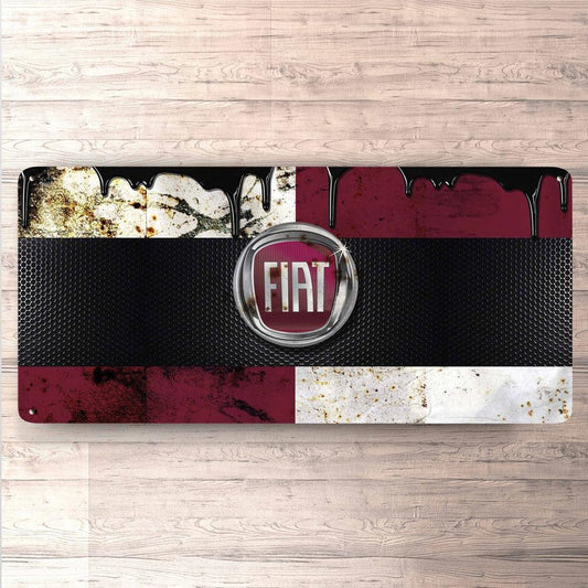 Fiat Vintage 30x60cm Skilt-Skilte-Fiat-Garage Culture Shop- garage - man cave - merchandise