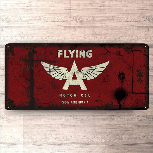 Flying Motor Oil Vintage 30x60cm Skilt-Skilte-Motoroil-Garage Culture Shop- garage - man cave - merchandise