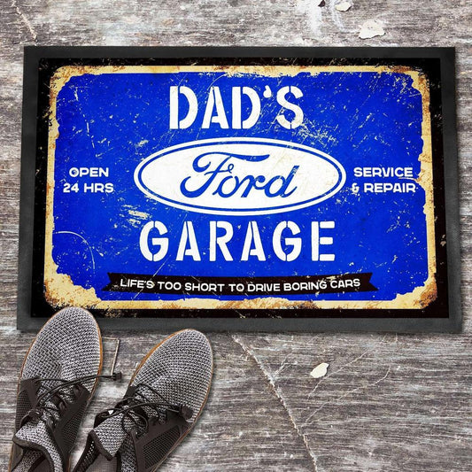 Ford Dads Garage Dørmåtte-Dørmåtte-Ford-Garage Culture Shop- garage - man cave - merchandise