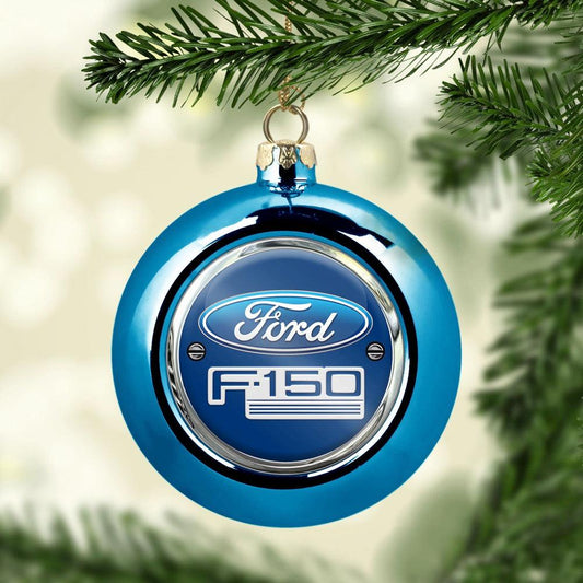 Ford F 150 Julekugle-Julekugle-Ford-Blå-Garage Culture Shop- garage - man cave - merchandise