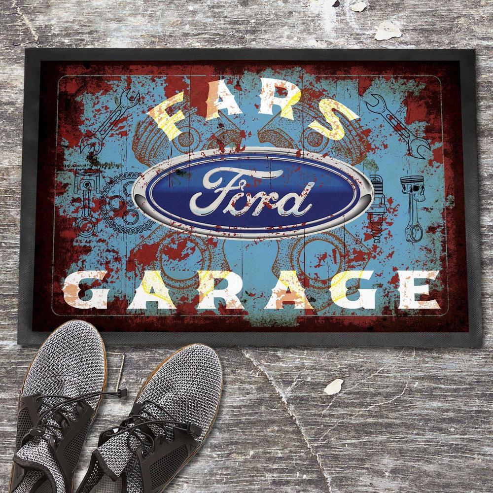 Ford Fars Garage Vintage Dørmåtte-Dørmåtte-Ford-Garage Culture Shop- garage - man cave - merchandise