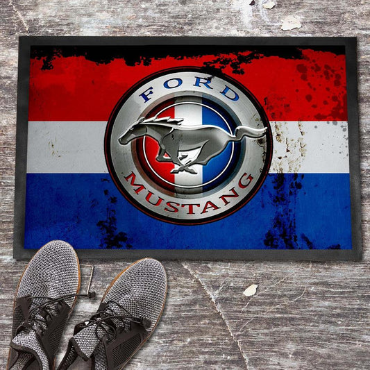Ford Mustang Vintage Dørmåtte-Dørmåtte-Ford-Garage Culture Shop- garage - man cave - merchandise