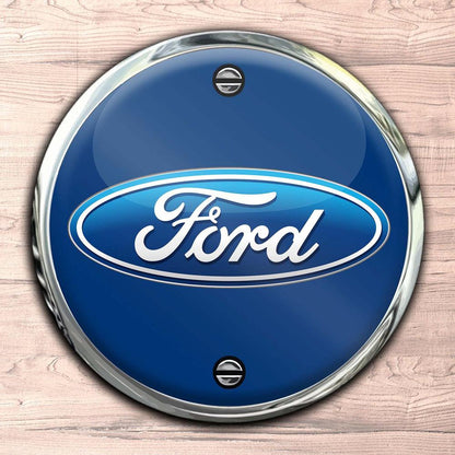 Ford Runde Skilte , Musemåtte Rundt , Kop Underlag, Underlagssæt-Runde Skilte-Ford-Garage Culture Shop- garage - man cave - merchandise