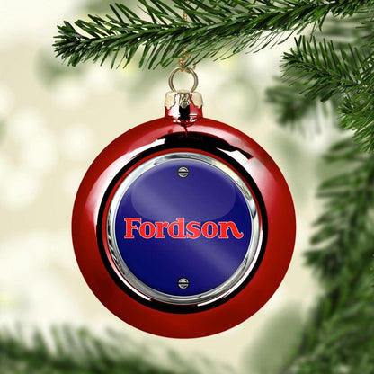 Fordson Julekugle-Julekugle-Fordson-Rød-Garage Culture Shop- garage - man cave - merchandise