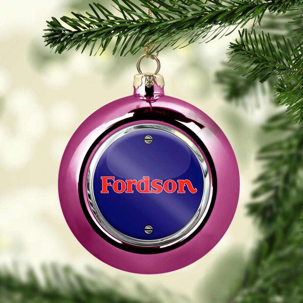 Fordson Julekugle-Julekugle-Fordson-Lyserød Pink-Garage Culture Shop- garage - man cave - merchandise