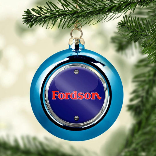 Fordson Julekugle-Julekugle-Fordson-Blå-Garage Culture Shop- garage - man cave - merchandise
