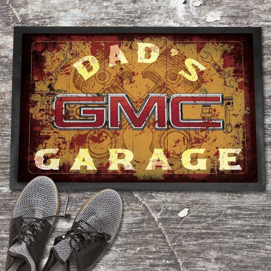 Gmc Dads Garage Vintage Dørmåtte-Dørmåtte-GMC-Garage Culture Shop- garage - man cave - merchandise