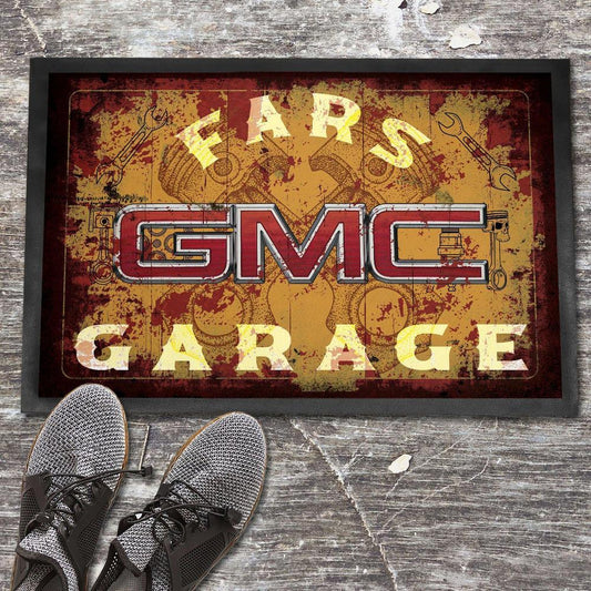 Gmc Fars Garage Vintage Dørmåtte-Dørmåtte-GMC-Garage Culture Shop- garage - man cave - merchandise