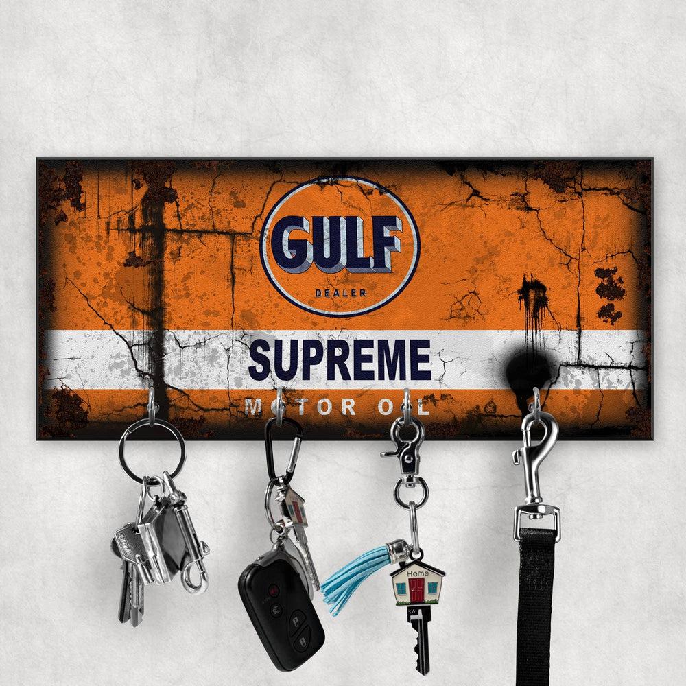 Gulf Supreme Motor Oil Vintage Nøgleholdere-Nøgleholdere-Motoroil-Garage Culture Shop- garage - man cave - merchandise