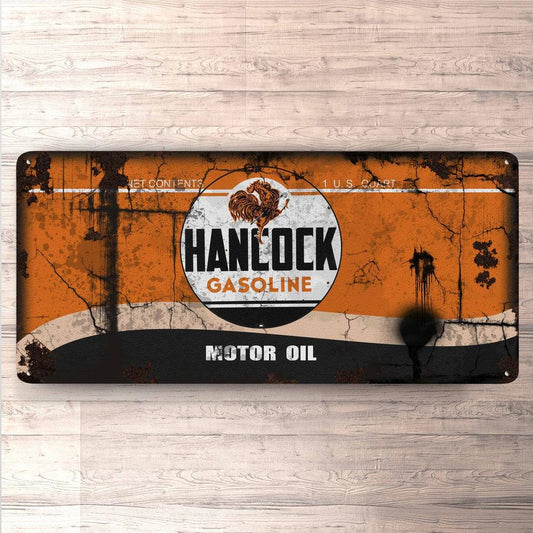 Hancock Motor Oil Vintage 30x60cm Skilt-Skilte-Motoroil-Garage Culture Shop- garage - man cave - merchandise