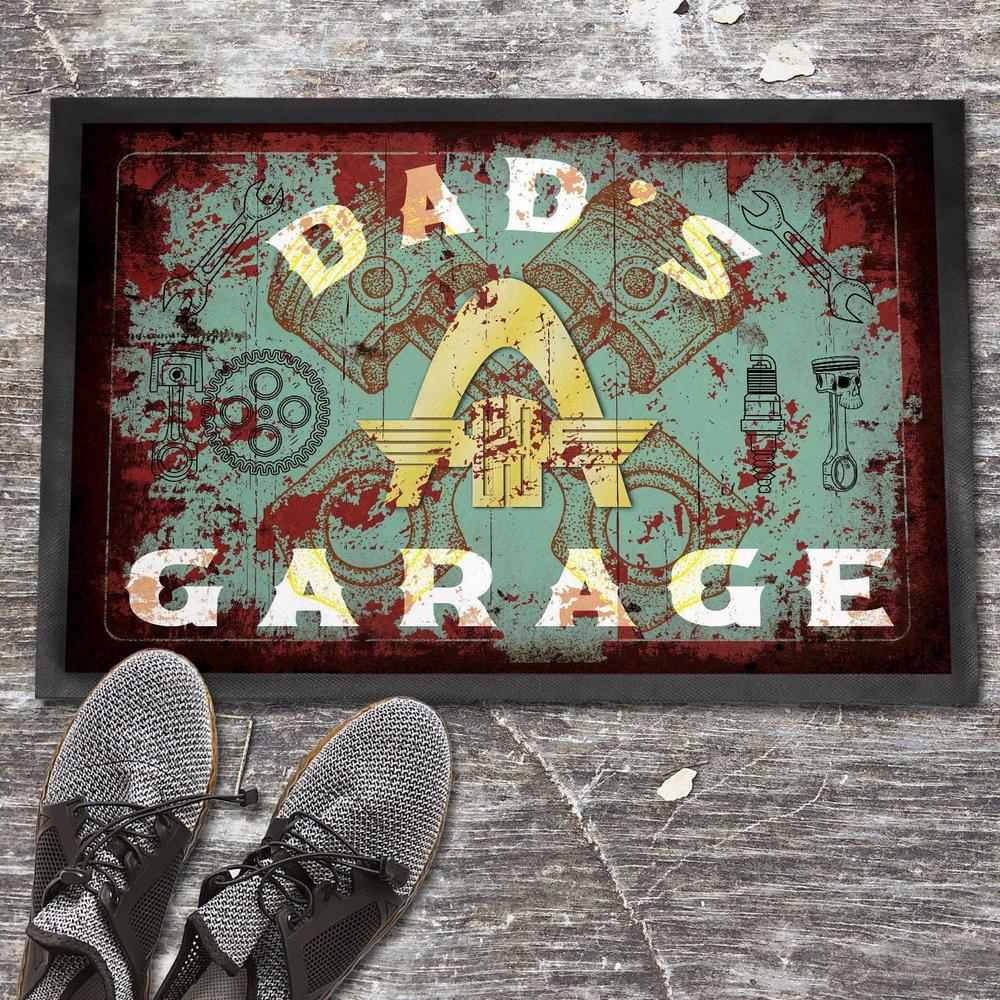 Hanomag Dads Garage Vintage Dørmåtte-Dørmåtte-Hanomag-Garage Culture Shop- garage - man cave - merchandise