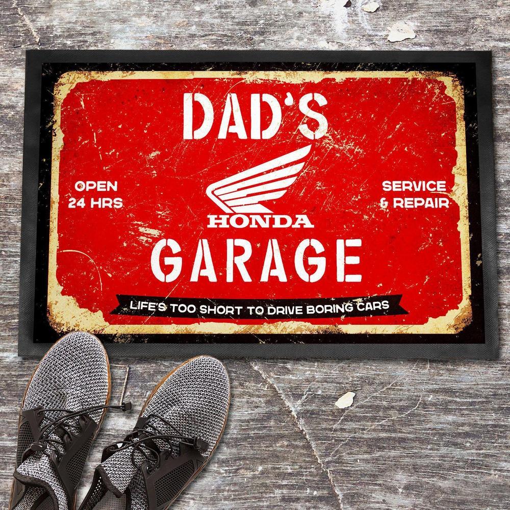 Honda Dads Garage Dørmåtte-Dørmåtte-Honda-Garage Culture Shop- garage - man cave - merchandise