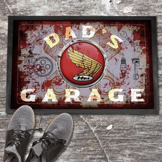 Honda Dads Garage Vintage Dørmåtte-Dørmåtte-Honda-Garage Culture Shop- garage - man cave - merchandise