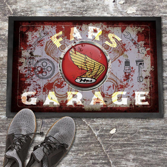 Honda Fars Garage Vintage Dørmåtte-Dørmåtte-Honda-Garage Culture Shop- garage - man cave - merchandise