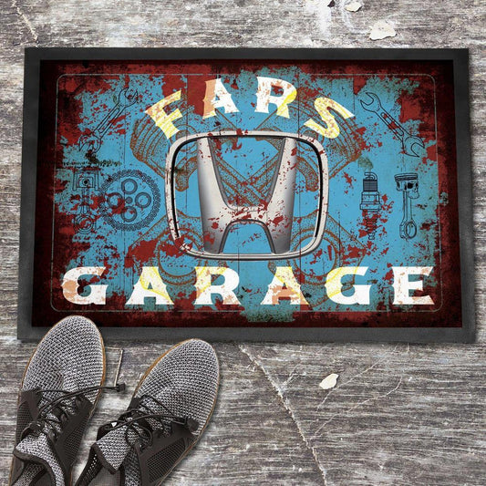 Honda Fars Garage Vintage Dørmåtte-Dørmåtte-Honda-Garage Culture Shop- garage - man cave - merchandise