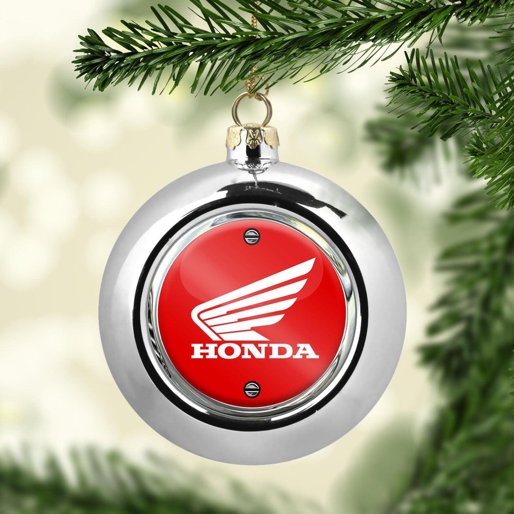 Honda Julekugle-Julekugle-Honda-Sølv-Garage Culture Shop- garage - man cave - merchandise