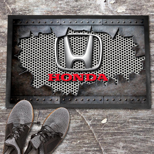 Honda Metal Ripped Dørmåtte-Dørmåtte-Honda-Garage Culture Shop- garage - man cave - merchandise
