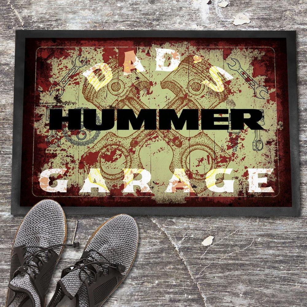 Hummer Dads Garage Vintage Dørmåtte-Dørmåtte-Hummer-Garage Culture Shop- garage - man cave - merchandise