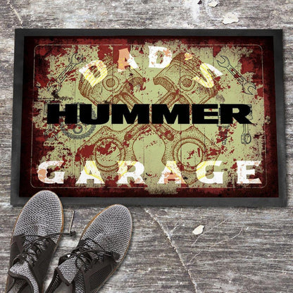 Hummer Dads Garage Vintage Dørmåtte-Dørmåtte-Hummer-Garage Culture Shop- garage - man cave - merchandise
