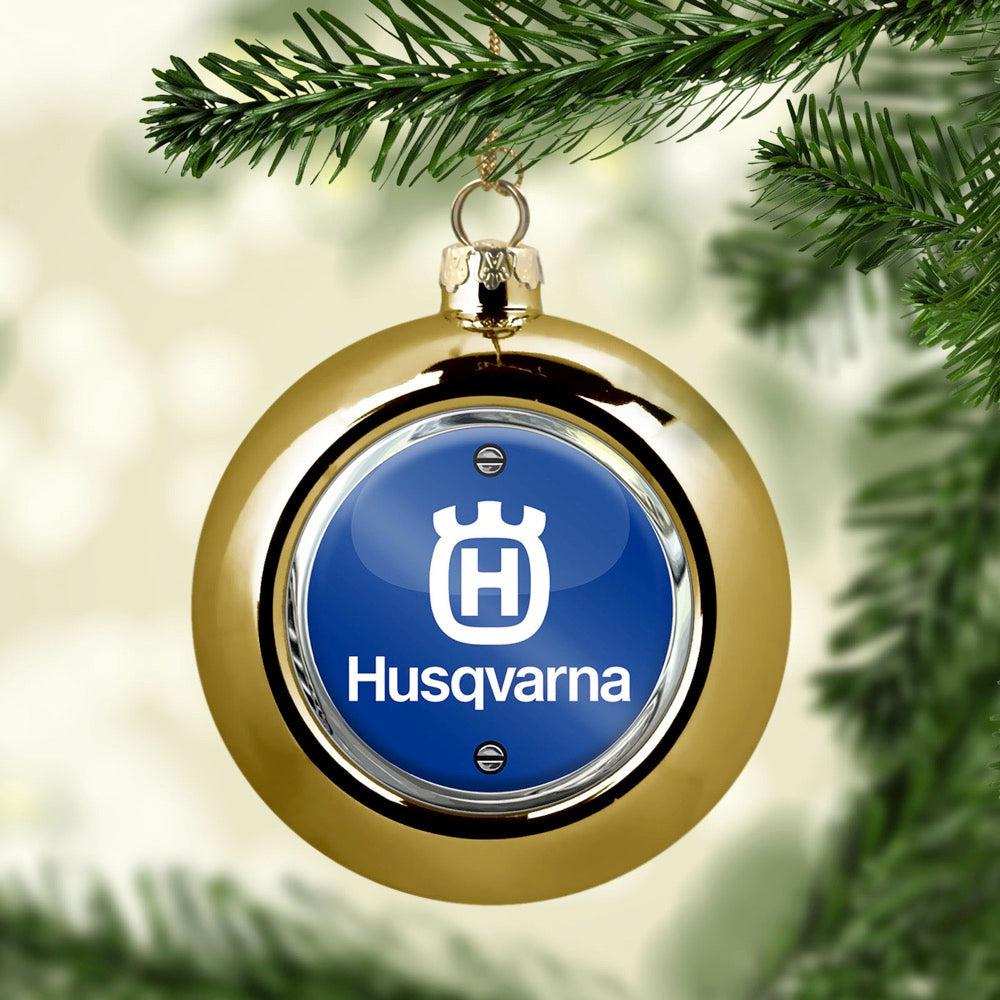 Husqvarna Julekugle-Julekugle-Husqvarna-Guld-Garage Culture Shop- garage - man cave - merchandise