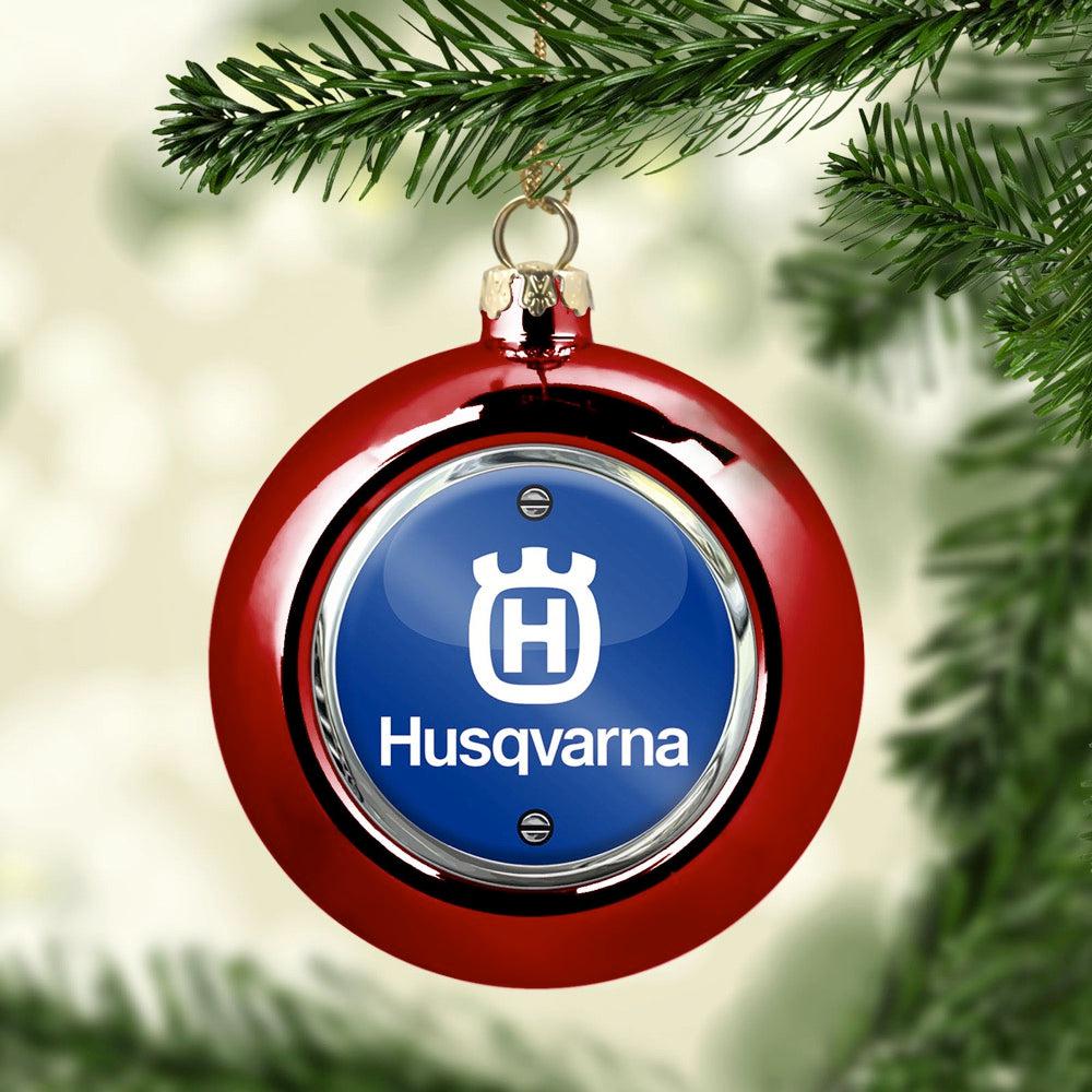 Husqvarna Julekugle-Julekugle-Husqvarna-Rød-Garage Culture Shop- garage - man cave - merchandise