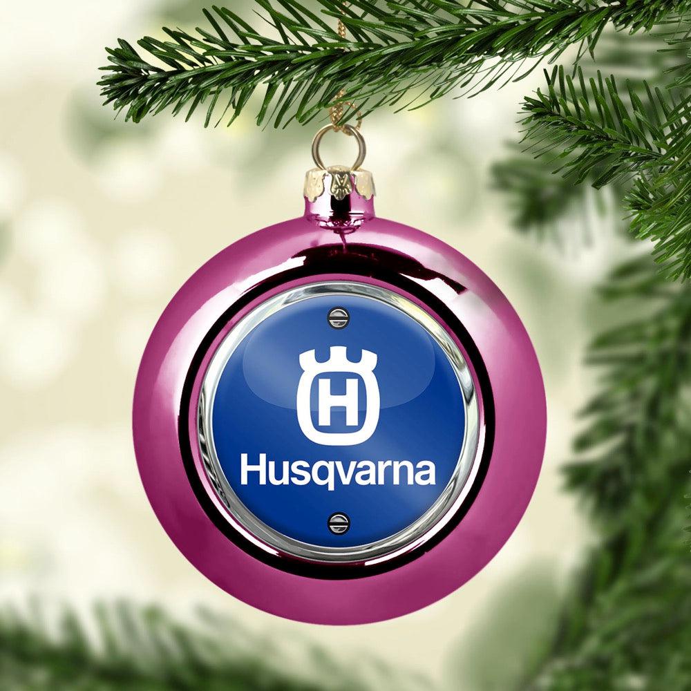 Husqvarna Julekugle-Julekugle-Husqvarna-Lyserød Pink-Garage Culture Shop- garage - man cave - merchandise