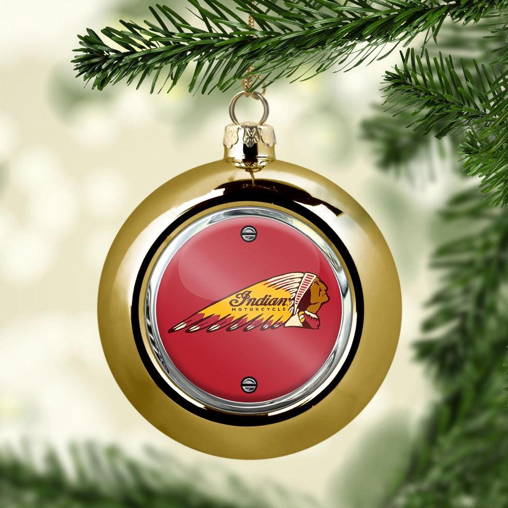 Indian Julekugle-Julekugle-Indian-Guld-Garage Culture Shop- garage - man cave - merchandise