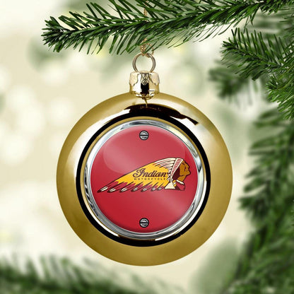 Indian Julekugle-Julekugle-Indian-Guld-Garage Culture Shop- garage - man cave - merchandise