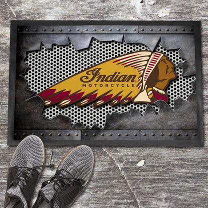 Indian Metal Ripped Dørmåtte-Dørmåtte-Indian-Garage Culture Shop- garage - man cave - merchandise