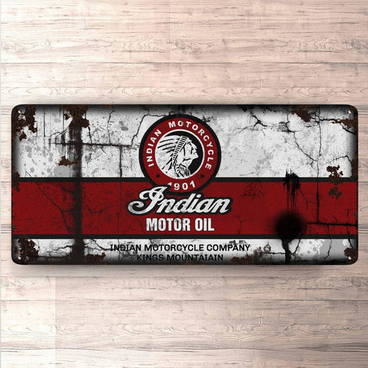 Indian Motor Oil Vintage 30x60cm Skilt-Skilte-Motoroil-Garage Culture Shop- garage - man cave - merchandise
