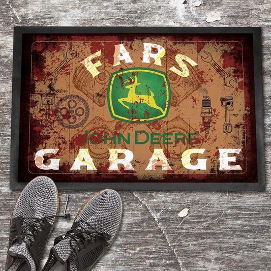 John Deere Fars Garage Vintage Dørmåtte-Dørmåtte-John Deere-Garage Culture Shop- garage - man cave - merchandise