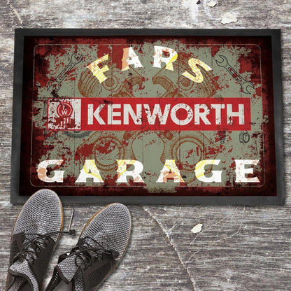 Kenworth Fars Garage Vintage Dørmåtte-Dørmåtte-Kenworth-Garage Culture Shop- garage - man cave - merchandise