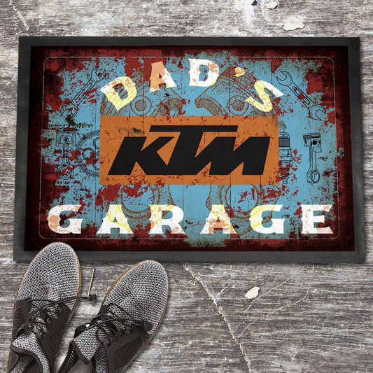 Ktm Dads Garage Vintage Dørmåtte-Dørmåtte-KTM-Garage Culture Shop- garage - man cave - merchandise