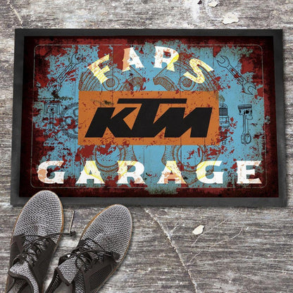 Ktm Fars Garage Vintage Dørmåtte-Dørmåtte-KTM-Garage Culture Shop- garage - man cave - merchandise